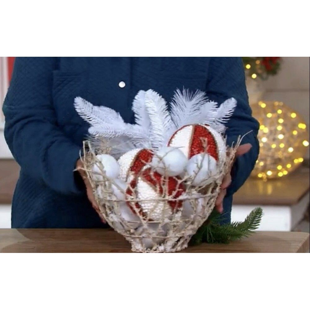 Bethlehem Lights Set of 4 Decorative Greenery Sprigs - White
